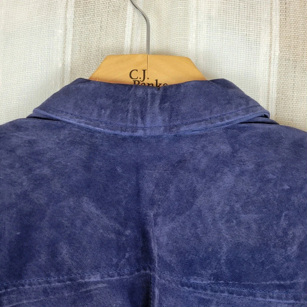 Vintage D&Co Suede Jacket Shacket Blue Purple Size Extra Large‎ - Picture 9 of 11